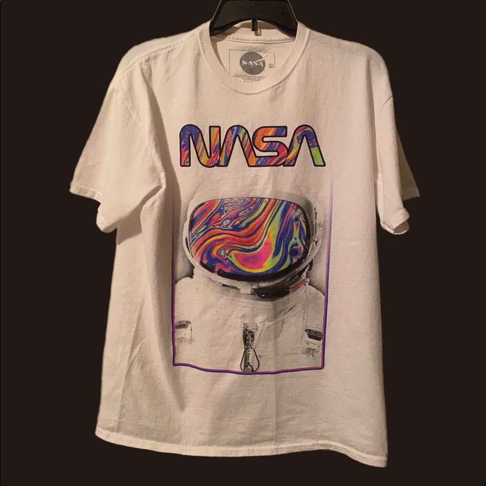 Men’s NASA Astronaut T-shirt Neon On White